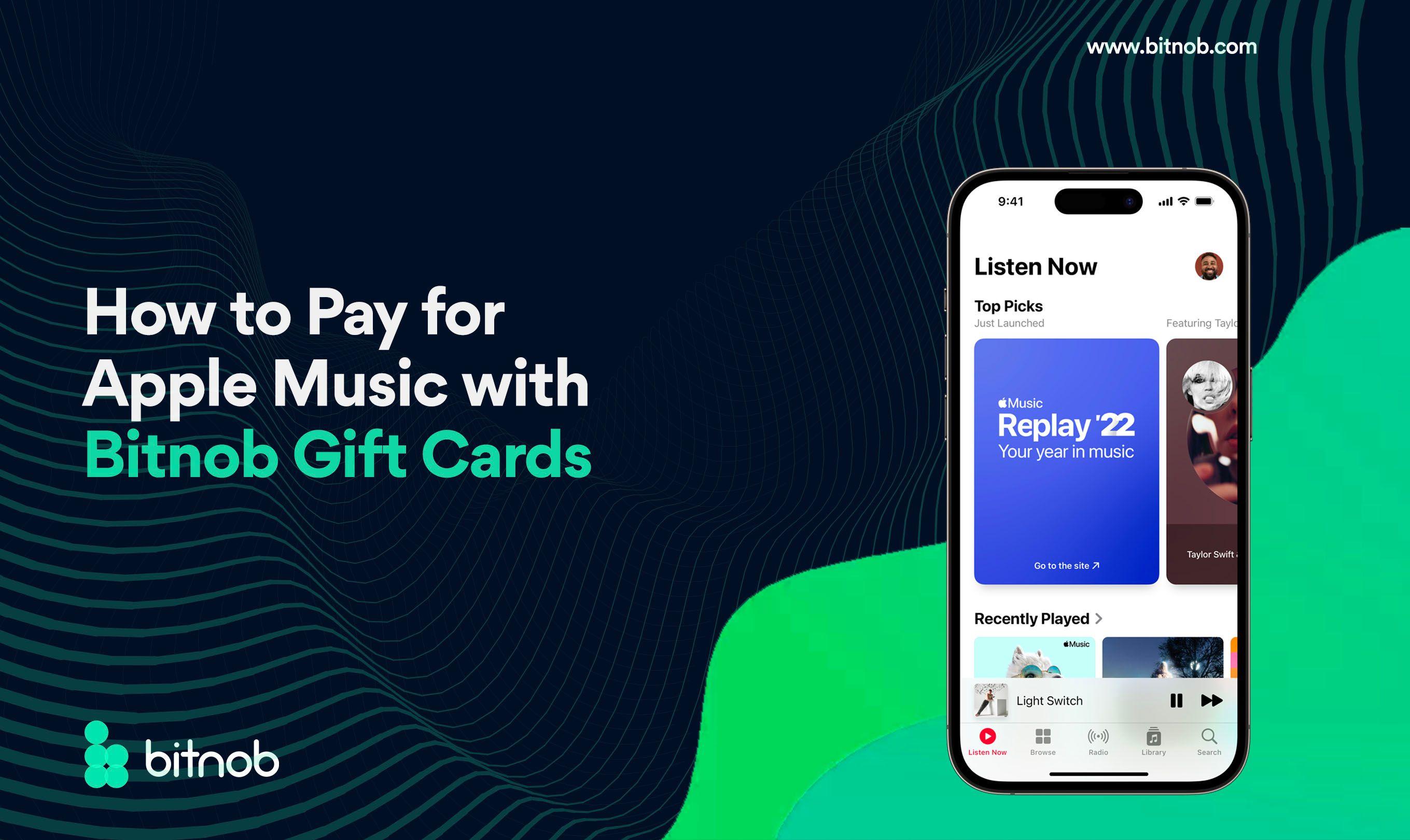 How to Pay for Apple Music with Bitnob Gift Cards