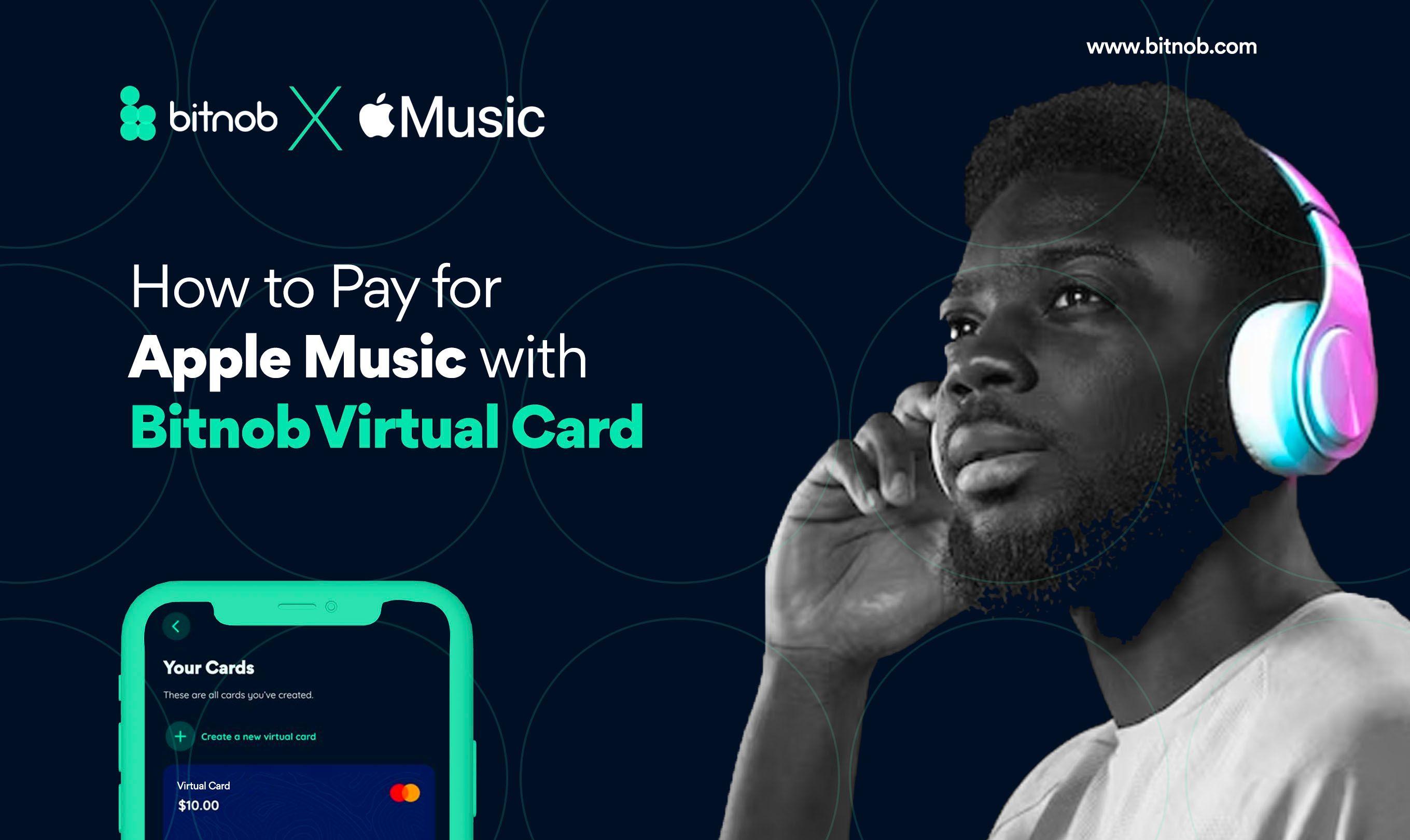 How to Pay for Apple Music with Bitnob Virtual Card